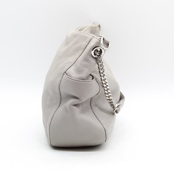 Michael Kors Chandler Large Convertible Leather Shoulder Bag in Pearl Gray - Picture 2 of 9